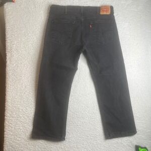 Levis 569 Loose Straight Jeans Mens 38x28 Black Denim Pants 00569-0125